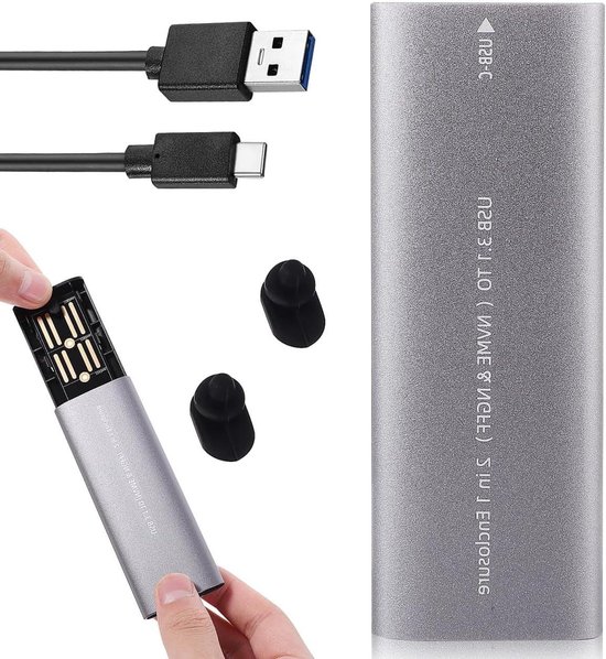 Externe Harde Schijf - Draagbare Opslag - Bestanden Overzetten - Dual Protocol NVMe - 115 cm - Diverse Kleuren