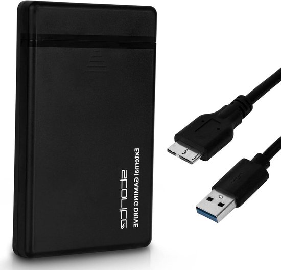 Externe Harde Schijf - Draagbare Opslag - Data Back-up - Ultradun Ontwerp - 2TB Capaciteit - Zwart