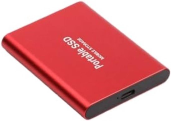 Externe Harde Schijf - Draagbare Opslag - Data Opslaan - Ultrasnelle Overdracht - 4 TB - Rood