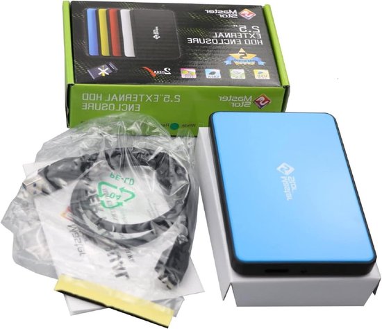 Externe Harde Schijf - Draagbare Opslag Externe SSD - Bestanden Opslaan - Ultra Slank Ontwerp - 120 GB - Blauw