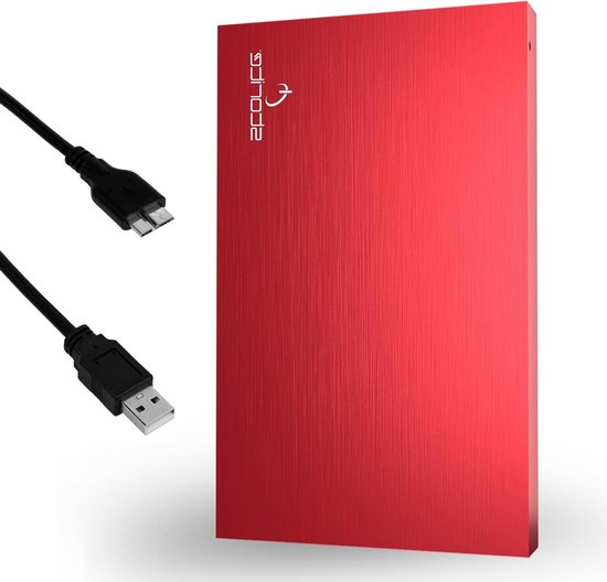 Externe Harde Schijf - Draagbare Opslag - Gegevens Back-up - Ultrasnelle USB 3.0 - 1 TB - Rood