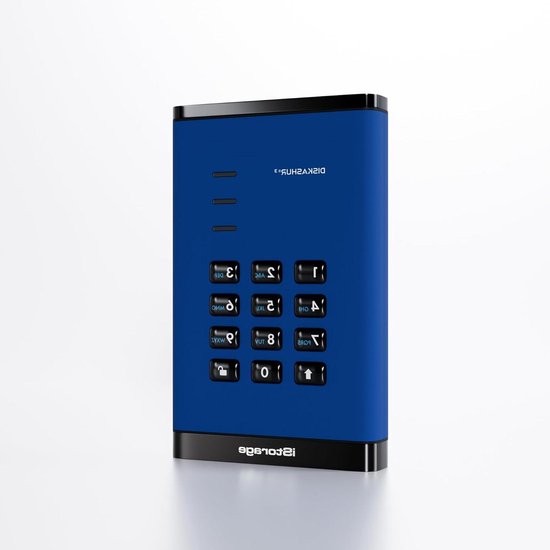 Externe Harde Schijf - Draagbare Opslag - Gegevens Beveiligen - Hardware Versleuteling - 500GB - Blauw