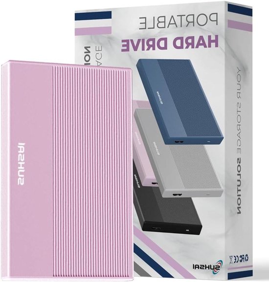 Externe Harde Schijf - Draagbare Opslag - Gegevens Beveiligen - Plug en Play - 320 GB - Roze