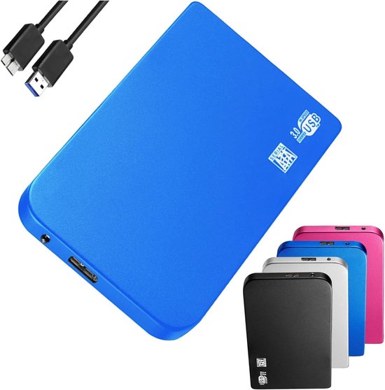 Externe Harde Schijf - Draagbare Opslag - Snelle Data Back-up - Hoge Overdrachtssnelheid - 64 GB Capaciteit - Blauw