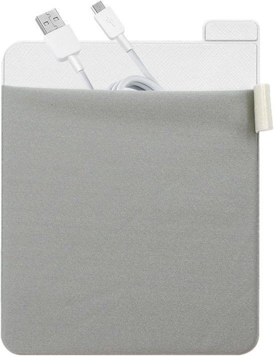 Externe harde schijf houder - Laptop opberger - Laptop organiseren - Plakbare opbergvak - 15 x 11.5 cm - Zwart