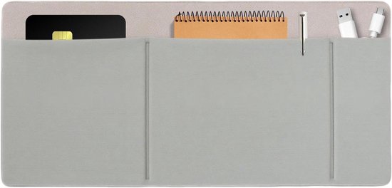 Externe Harde Schijf Houder - Opbergtas PC Accessoires - Bureau Organisatie - Drie Vakken Ontwerp - 27 x 13 cm