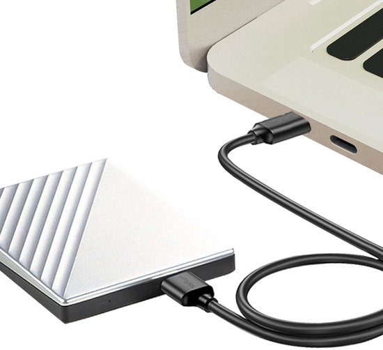 Externe Harde Schijf Kabel - Mobiele Data Kabel - Bestanden Overzetten - Hoge Snelheid Connectie - 30 cm Lengte