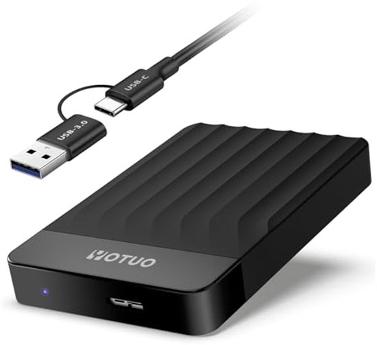 Externe Harde Schijf - Mobiele Opslag - Bestanden Opslaan - Schokbestendige Hoes - 1TB - Zwart