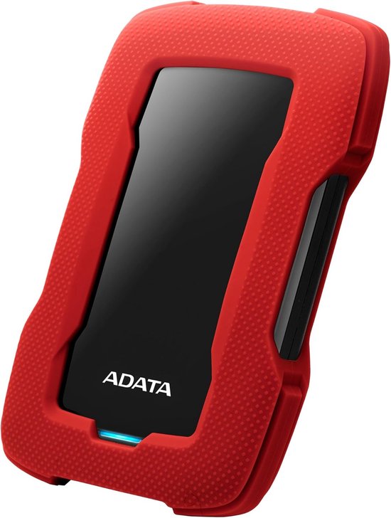 Externe Harde Schijf - Opslagapparaat Data - Bestanden Opslaan - Schokabsorberende Behuizing - 2TB - Rood