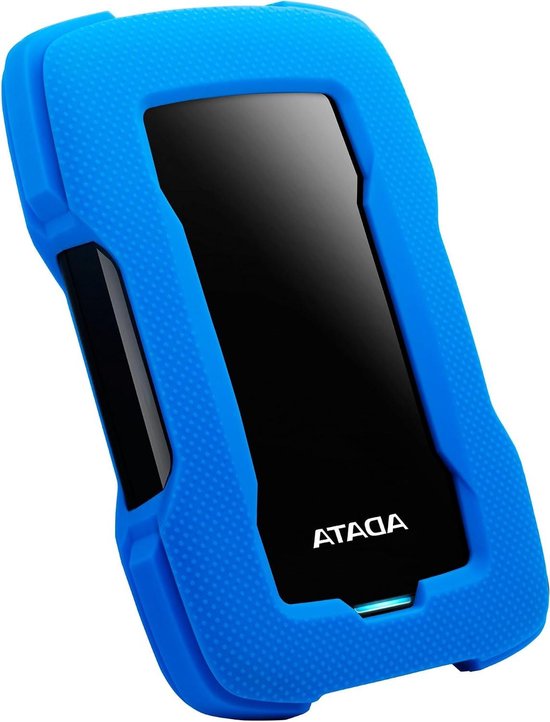 Externe Harde Schijf - Opslagapparaat Data - Gegevens Veilig Opslaan - Schokbestendige Behuizing - 2 TB Capaciteit - Blauw