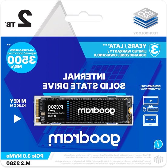 Externe Harde Schijf - Opslagmedium - Data Opslag - PCIe Gen.3 Interface - 2TB - Zwart