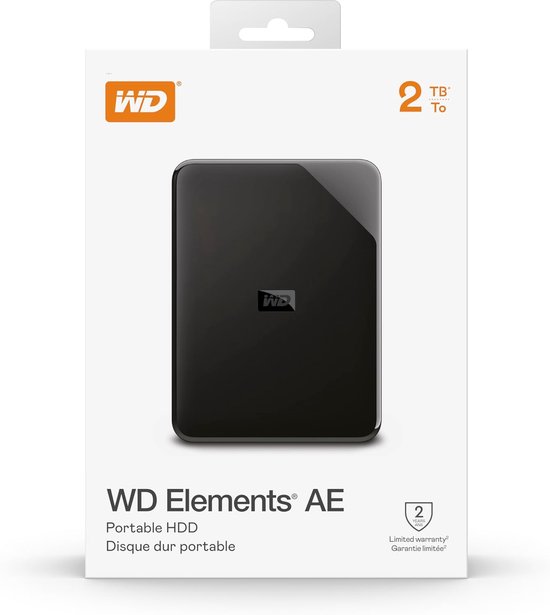 Externe Harde Schijf - Opslagstation Portable - Bestanden Opslaan - Inclusief Backup Software - 2 TB - Zwart