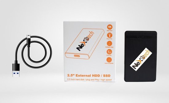 Externe Harde Schijf - USB Drive HDD - Bestanden Opslaan - Plug and Play - 2.5 inch - Zwart