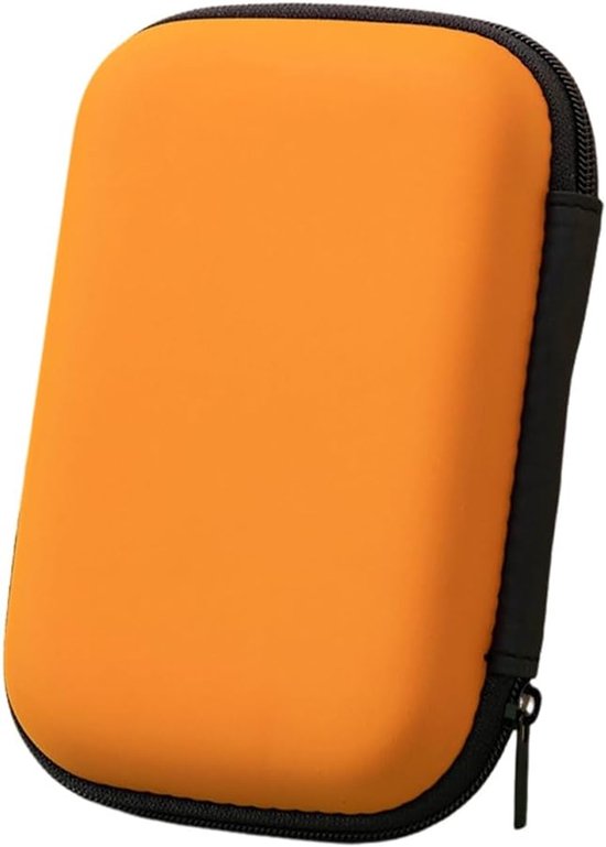 Externe harde schijfbehuizing met harde schijfvak voor 2,5-inch draagbare harde schijf HDD SSD, oranje, binnenverdeler met beschermhoes voor harde schijf van gaas van Merkloos