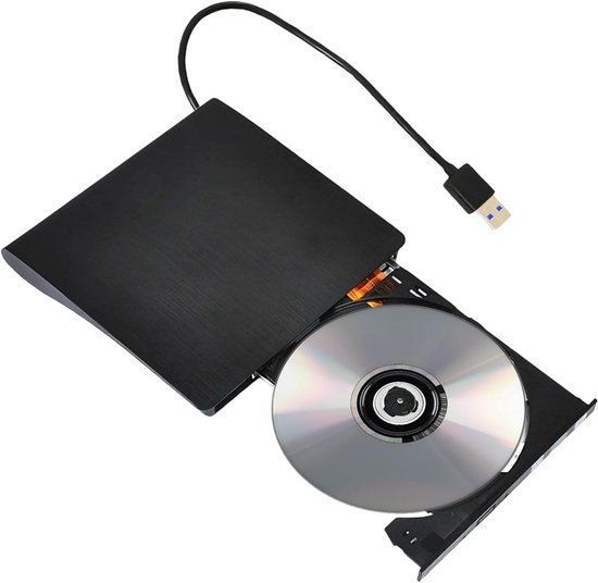 Externe Schijf Brander - USB Drive Lezer - Bestanden Branden Lezen - Plug and Play - 300 g - Zwart