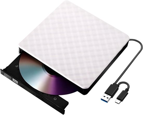 Externe Schijf - Data Writer - Bestanden Overzetten - Snelle USB Koppeling - Compact Ontwerp - Wit