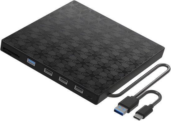 Externe Schijf Hub - Lezer Schrijver Docking Station - Data Overzetten - Brede Compatibiliteit - Standaard Formaat - Zwart