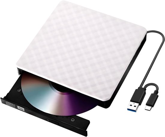 Externe Schijf - Media Writer - Bestanden Opslaan - Snelle USB Koppeling - Draagbaar Ontwerp - Wit