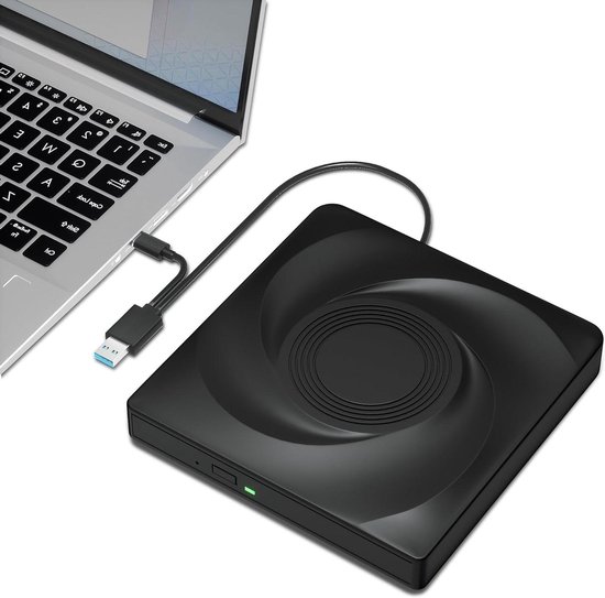 Externe schijf - Optisch station - Films kijken - USB 3.0 Type-C - 14.5 cm - Zwart
