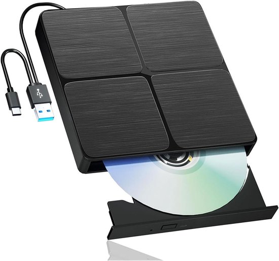 Externe Schijf - Optische Drive - Films Kijken - USB 3.0 Connectie - Compact Formaat - Zwart