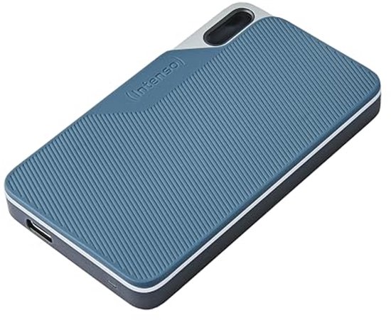 Externe SSD - Draagbare Opslag - Bestanden Opslaan - Schokbestendig Ontwerp - 1 TB - Grijs/Blauw