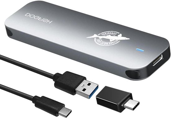 Externe SSD - Draagbare Opslag - Bestanden Overzetten - Aluminium Behuizing - 128 GB - Grijs
