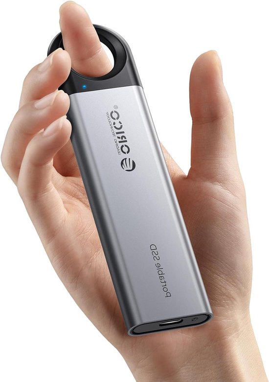 Externe SSD - Draagbare Opslag - Bestanden Overzetten - Aluminium Behuizing - 512 GB - Grijs