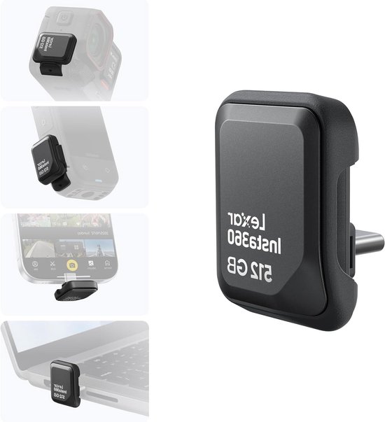 Externe SSD - Draagbare Opslag - Bestanden Overzetten - Snelle Leessnelheid - 512 GB - Zwart