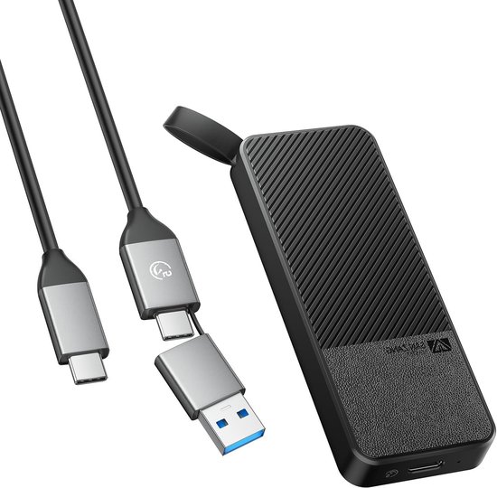 Externe SSD - Draagbare Opslag - Bestanden Overzetten - USB 3.2 Gen2 Snelheid - 2 TB - Zwart