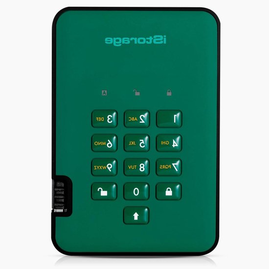 Externe SSD - Draagbare Opslag - Gegevens Beveiligen - PIN Beveiliging - 512 GB - Groen