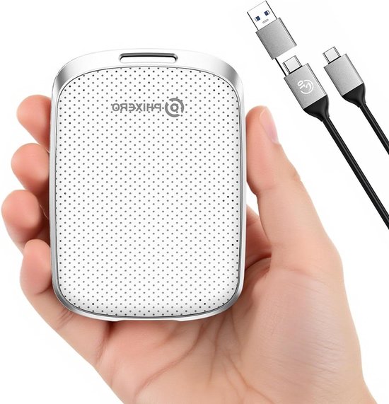 Externe SSD - Draagbare Opslag - Snelle Data Overdracht - Aluminium Legering Frame - 4TB - Wit
