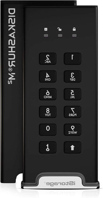 Externe SSD - Draagbare Opslag - Veilige Data Opslag - PIN Verificatie - 1 TB - Zwart