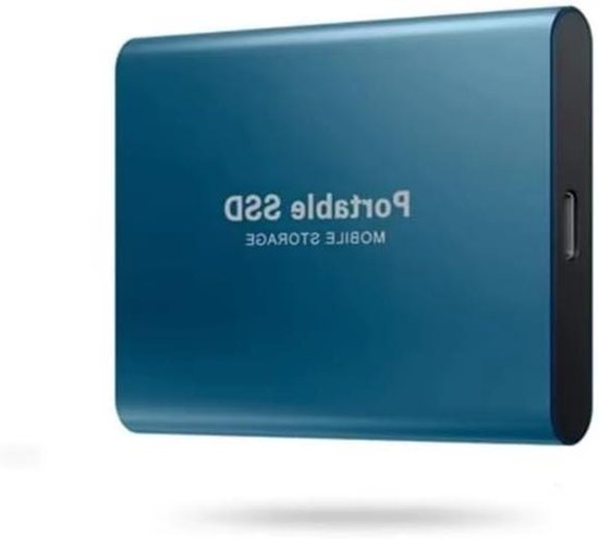 Externe SSD-harde schijf - Draagbare opslag - Bestanden Opslaan - Plug-and-play gebruik - 1 TB - Blauw