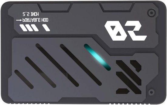Externe SSD Harde Schijf - Draagbare Opslag - Snelle Bestandsback-ups - Aluminium Legering Behuizing - 2.5 inch - Grijs