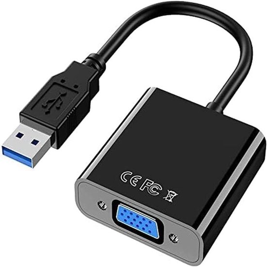 Externe USB naar VGA Adapter voor Meerdere Schermen - 1080P Full HD van Merkloos