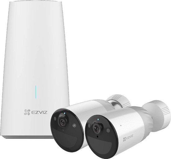 Ezviz BC1 B2: beveiligingscamera/ beveiligingssysteem met spotlicht en kleurnachtzicht - tot wel 365 dagen batterij - Voor binnen & buiten - 2 stuks van EZVIZ