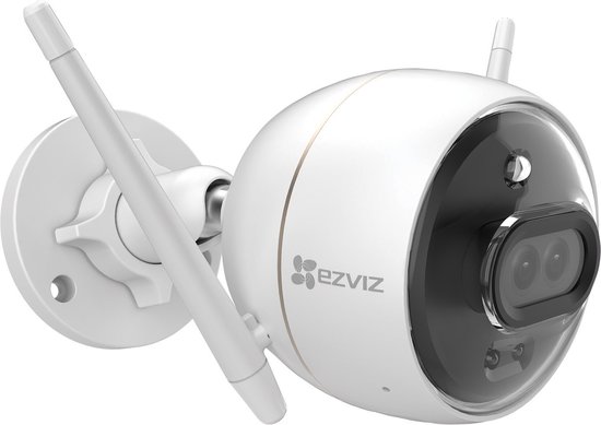 Ezviz C3X Full HD Buitencamera met nachtzicht in kleur met dubbele lens - Wit van Merkloos
