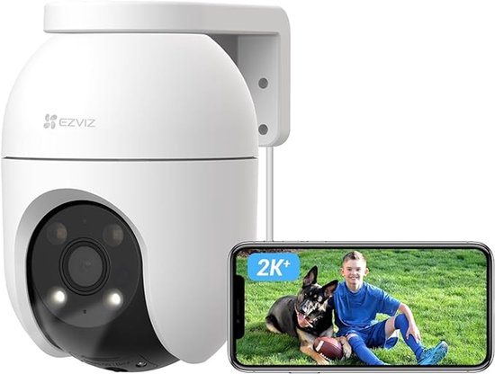 EZVIZ C8c 2K+ Bewakingscamera 4MP PTZ, wifi IP-camera voor buiten, met persoons- en voertuigherkenning, twee-weg audio, automatische tracking, full-colour nachtzicht, weerbestendig design van EZVIZ