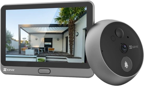 EZVIZ CP4 1080P Deurspion Camera, 4600mAh Batterij, Deurcamera, Nachtzicht, Video Deurbel Intercom, Digitale Deurspion met 4,3 inch Touchscreen, Menselijke Detectie, Tweewegaudio, 5m Nachtzicht van Merkloos