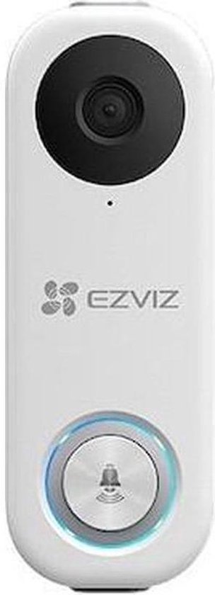 Ezviz DB1C Wifi Videodeurbel - werkt met Google Assistent - Zonder Abonnement - Wit