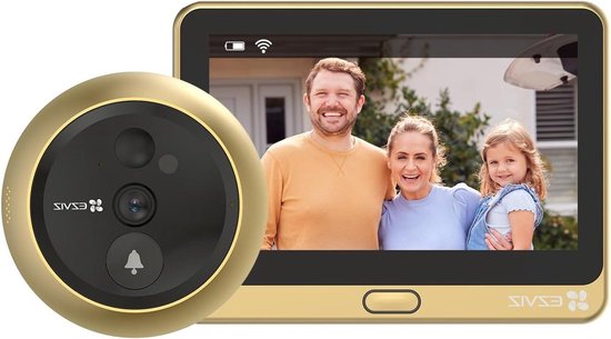 EZVIZ DP2C 1080P Wireless Door Spy Camera, 4600mAh Battery, Door Camera, Video Doorbell Intercom, Digital Door Spy with 4.3 Inch Color Monitor, PIR Motion Detection Two-Way Audio 5m Night Vision