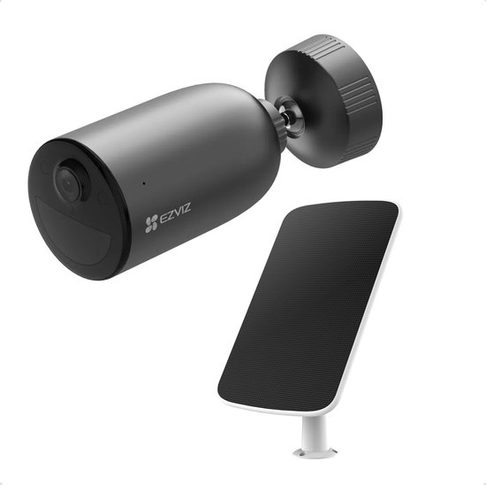 Ezviz EB3 Kit 2K+ Beveiligingscamera - Standalone Batterij Camera met Zonnepaneel - 2K - Kleurnachtlicht - Wifi - Tot 210 dagen batterijduur - Zwart van EZVIZ
