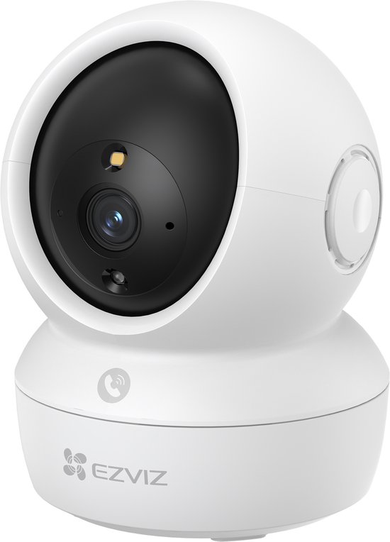 EZVIZ H6c Pro 3K Beveiligingscamera Binnen – 360° Pan & Tilt – Nachtmodus, Human Detection & Shape Detection – Wifi 6 – MicroSD & Cloud - Wit van EZVIZ