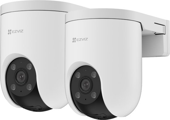 EZVIZ H8c Pro 4K (8MP)Beveiligingscamera - 360° PTZ IP Camera - AI Persoon- en Voertuigdetectie - AI Tracking - 24/7 Opname - Werkt met Alexa & Google Assistant - Wit - 2 Stuks