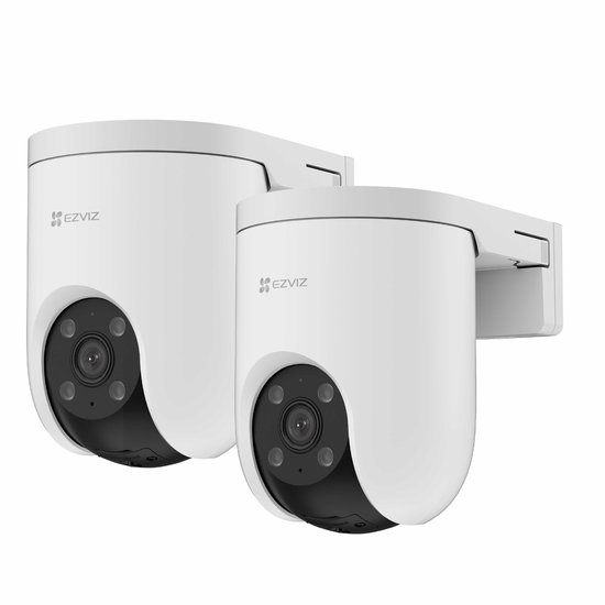 EZVIZ H8c SE Buitencamera - Outdoor Beveiligingscamera - 2K Resolutie - 360° Pan & Tilt - Kleur Nachtzicht - AI Mensdetectie & Auto-Tracking - Weerbestendig - 2 Pack van EZVIZ