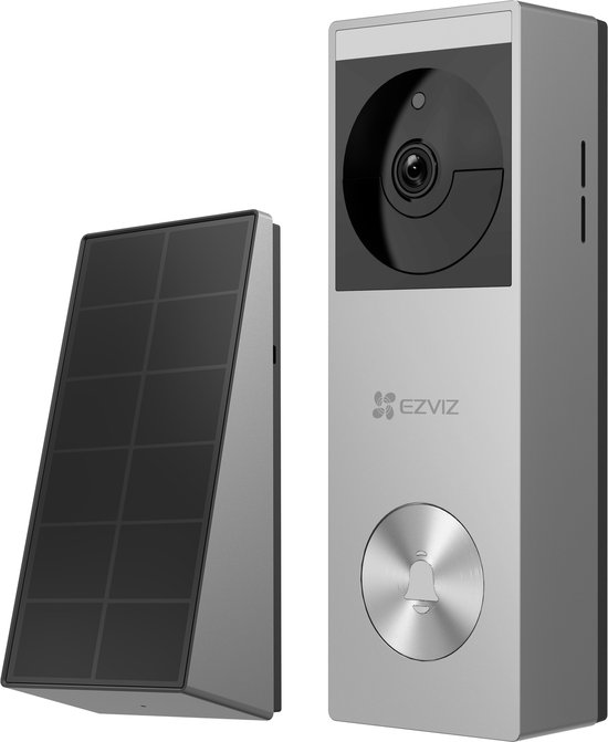 EZVIZ HP3 Pro - Video Deurbel – 2K HD – Kleur Nachtzicht – Geen Abonnement – 32GB Opslag – Zonnepaneel – IP65 van Merkloos