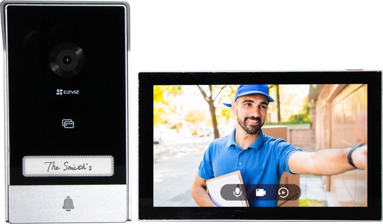 Ezviz HP7 IP-camera - 2K - Video intercom - Buitencamera - Touch monitor - Zwart van EZVIZ