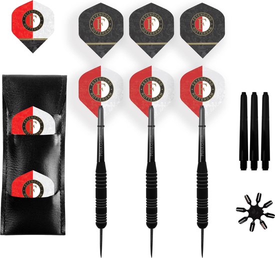 Feyenoord Brass Darts Set - Dartpijlen - Darts 23 gram van Feyenoord
