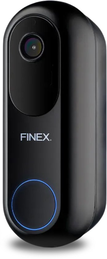 Finex™ Video Deurbel V2.1 - Inclusief Binnenbel - Vast stroom of Batterijen - WiFi - Dag en Nachtmodus - Zonder abonnement - T Ring - Video deurbel met Camera van Merkloos