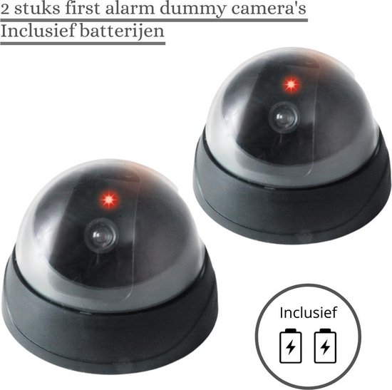 First Alarm dummy camera 2 stuks - koepelcamera - incl. batterijen van First Alarm
